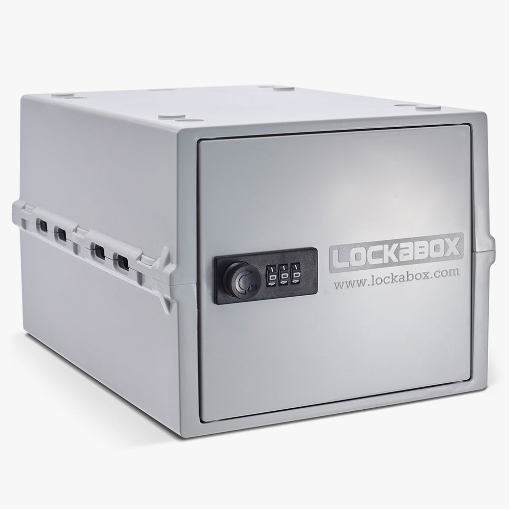 Witte Lockabox One opbergbox met zwart cijferslot
