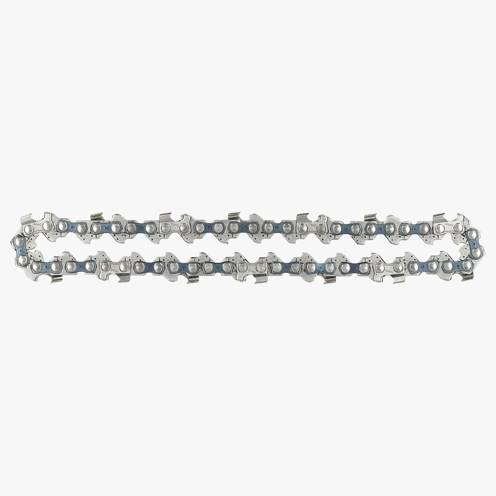 Metalen zaagketting voor de kettingzaag, in een lus gelegd
