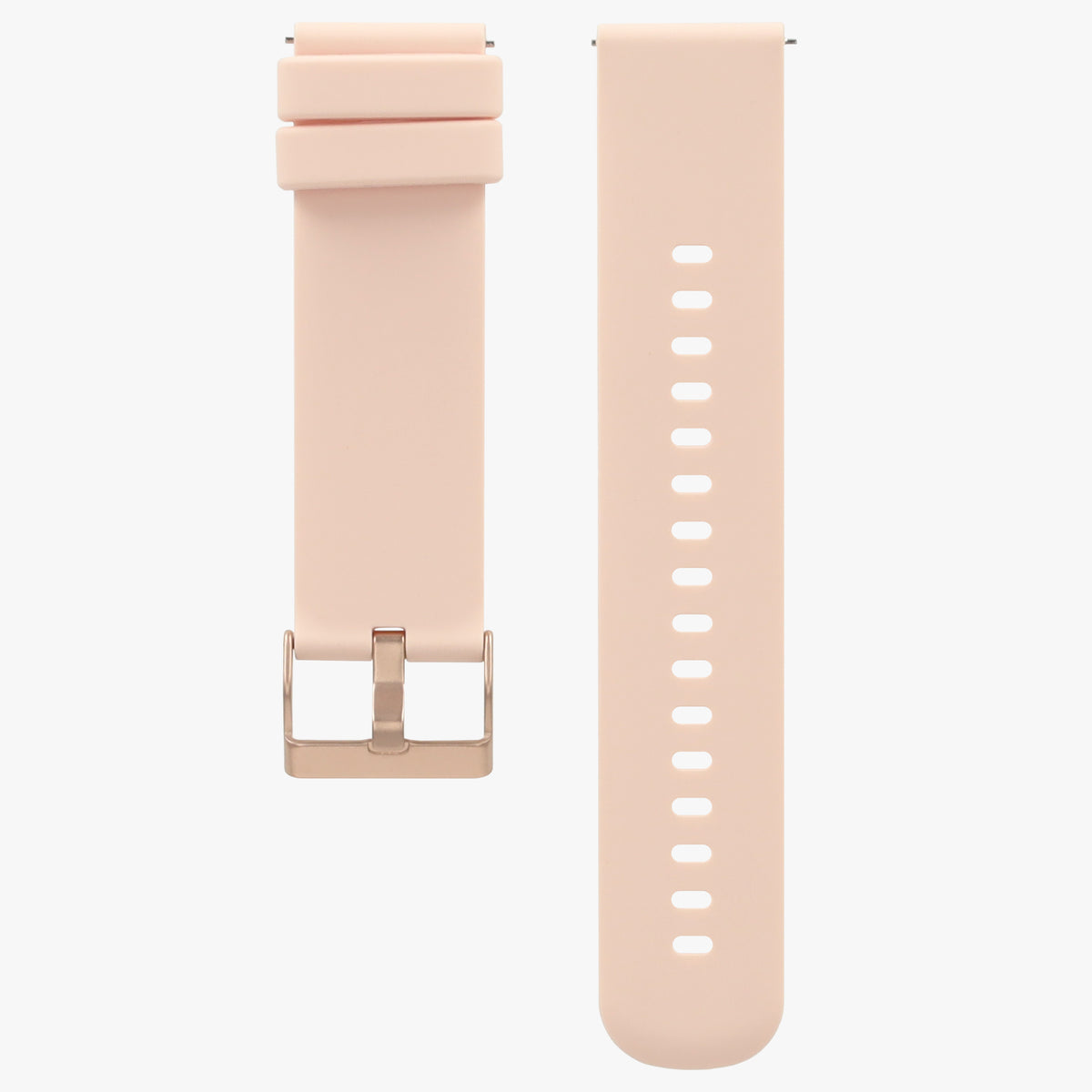 Roze siliconen horlogebandje voor de smartwatch, beide delen naast elkaar