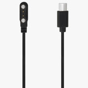 Zwarte magnetische oplaadkabel met USB-stekker voor de smartwatch