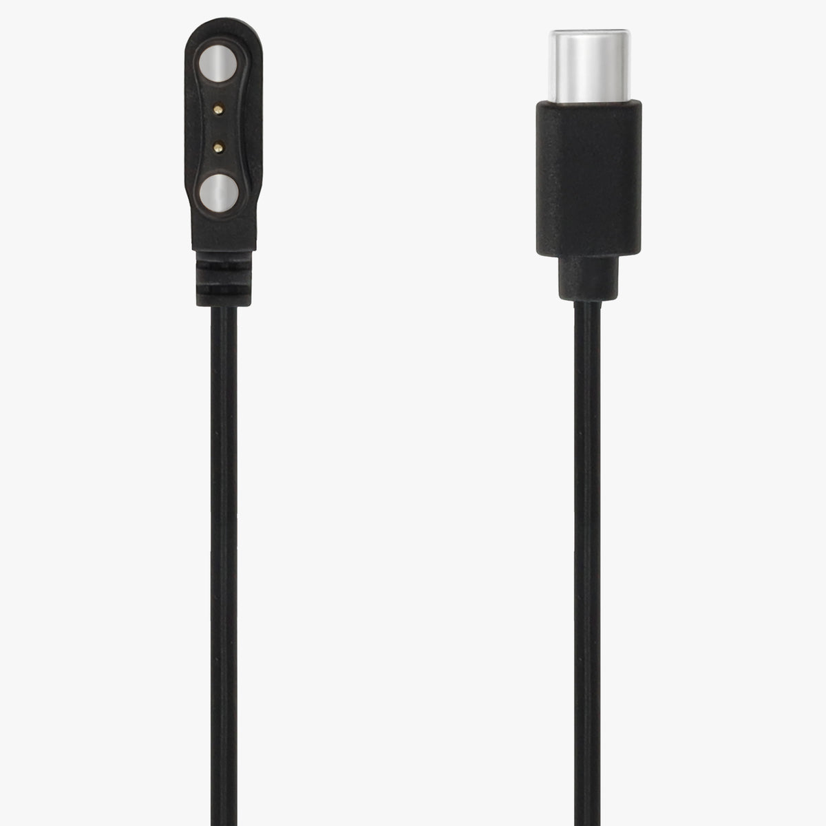Zwarte magnetische oplaadkabel met USB-stekker voor de smartwatch